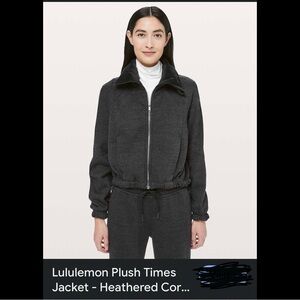 Lululemon plush times heathered core black black velour 8